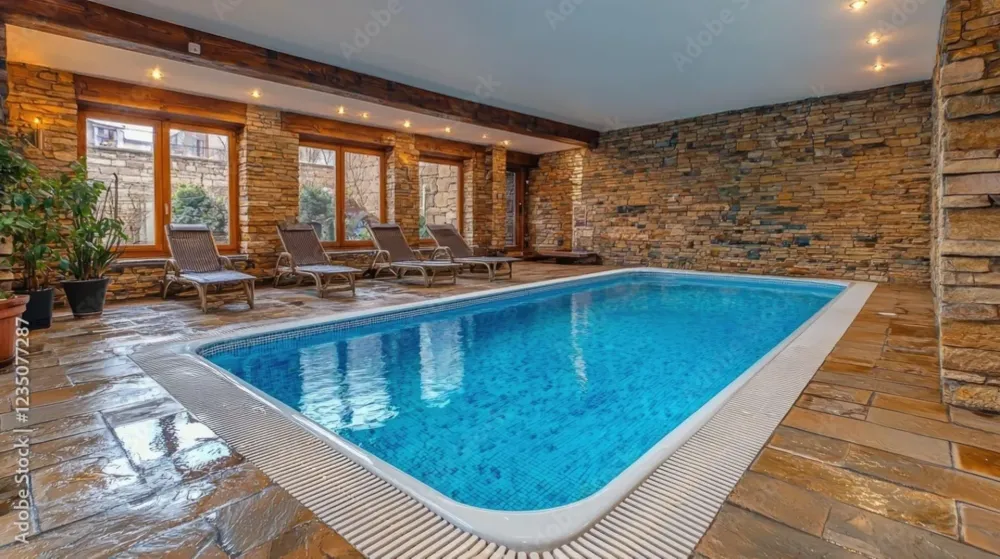 Piscine interieur carrelage